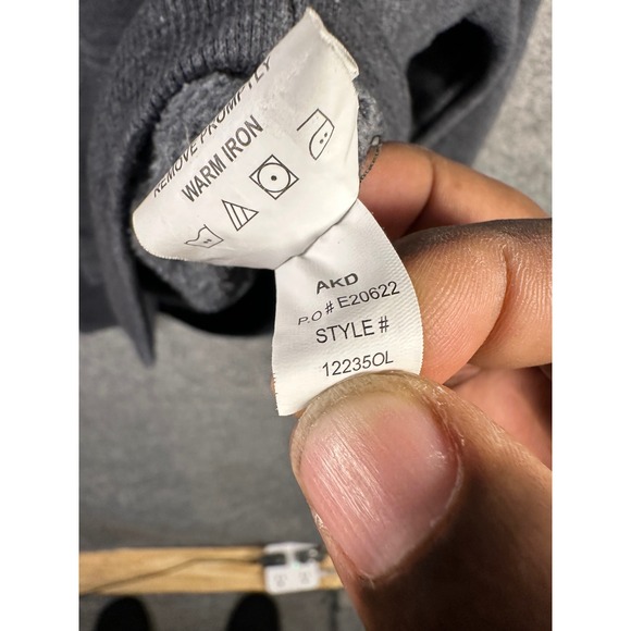 Wells Lamont Hoodie Mens XL Gray Long Sleeve Logo Graphic Pullover Sweatshirt - Picture 7 of 8